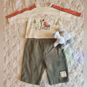 🧸Cute Bear Graphic Baby Boy Outfit